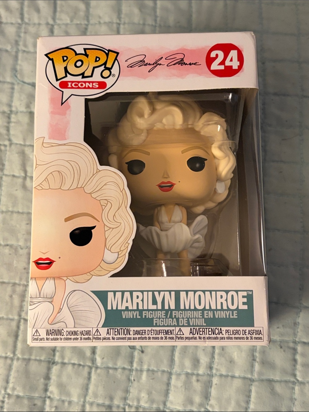 Funko Marilyn Monroe Pop! Icons Vinyl Figure - White, Blonde, Red